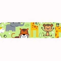 Seamless-pattern-vector-with-animals-wildlife-cartoon Large Bar Mat by uniart180623