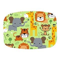 Seamless-pattern-vector-with-animals-wildlife-cartoon Mini Square Pill Box by uniart180623