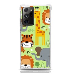 Seamless-pattern-vector-with-animals-wildlife-cartoon Samsung Galaxy Note 20 Ultra Tpu Uv Case by uniart180623