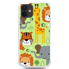 Seamless-pattern-vector-with-animals-wildlife-cartoon Iphone 12/12 Pro Tpu Uv Print Case by uniart180623