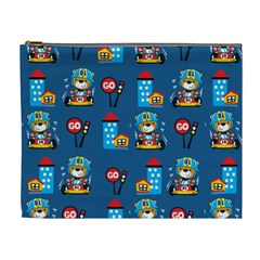 Racing-car-printing-set-cartoon-vector-pattern Cosmetic Bag (xl) by uniart180623