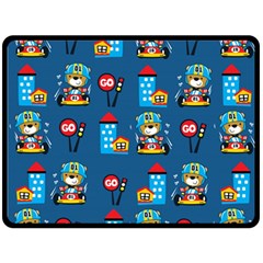 Racing-car-printing-set-cartoon-vector-pattern Fleece Blanket (large) by uniart180623