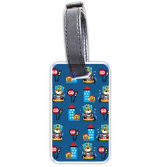 Racing-car-printing-set-cartoon-vector-pattern Luggage Tag (one Side) by uniart180623