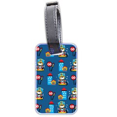 Racing-car-printing-set-cartoon-vector-pattern Luggage Tag (two Sides) by uniart180623