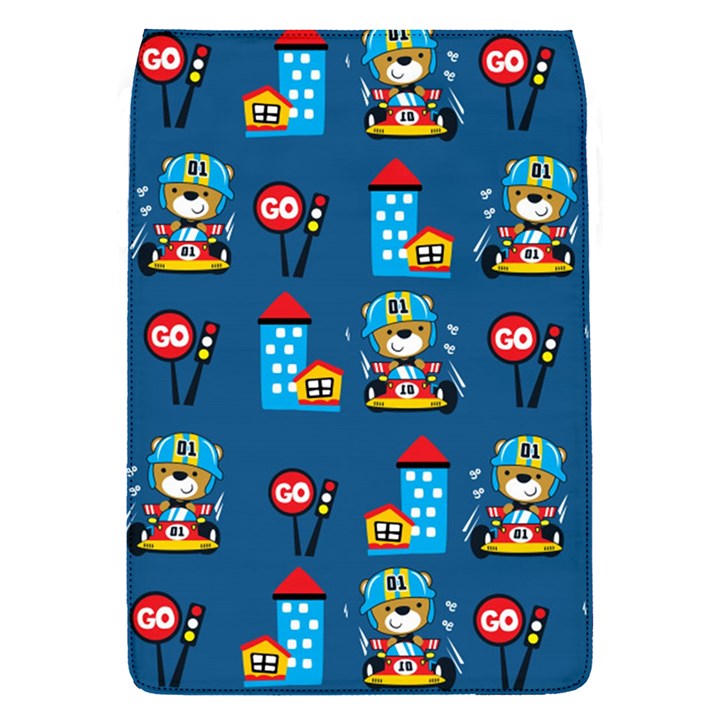 Racing-car-printing-set-cartoon-vector-pattern Removable Flap Cover (S)