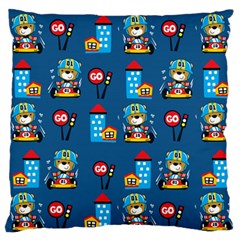 Racing-car-printing-set-cartoon-vector-pattern Standard Premium Plush Fleece Cushion Case (one Side)