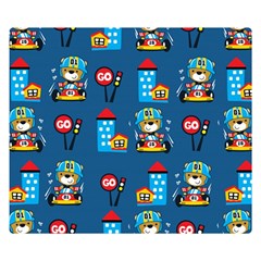 Racing-car-printing-set-cartoon-vector-pattern Two Sides Premium Plush Fleece Blanket (small) by uniart180623