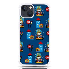 Racing-car-printing-set-cartoon-vector-pattern Iphone 13 Tpu Uv Print Case by uniart180623