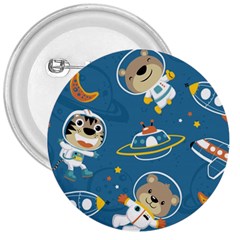 Seamless-pattern-funny-astronaut-outer-space-transportation 3  Buttons by uniart180623