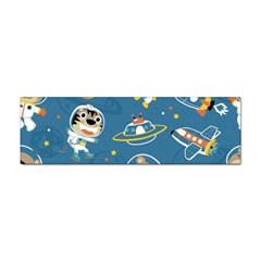 Seamless-pattern-funny-astronaut-outer-space-transportation Sticker (bumper) by uniart180623