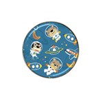 Seamless-pattern-funny-astronaut-outer-space-transportation Hat Clip Ball Marker (10 pack) Front