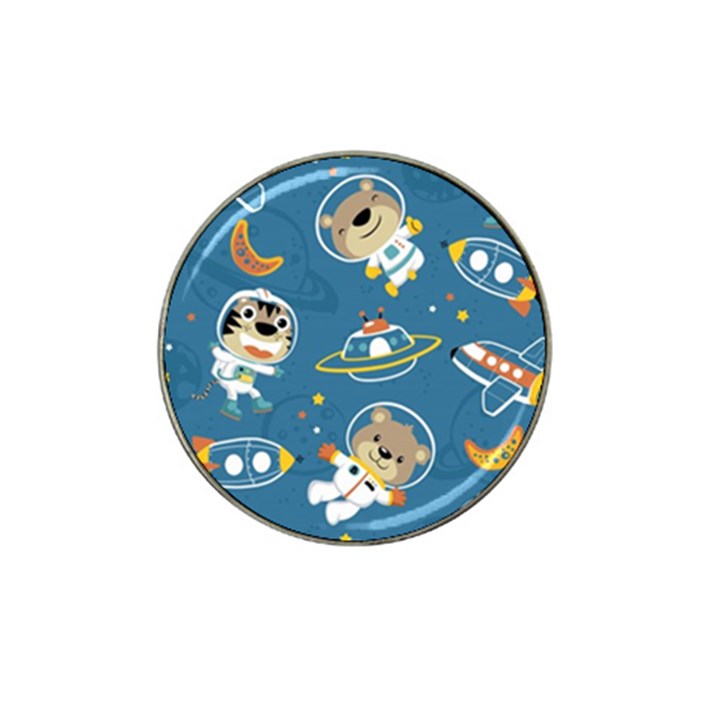 Seamless-pattern-funny-astronaut-outer-space-transportation Hat Clip Ball Marker (10 pack)