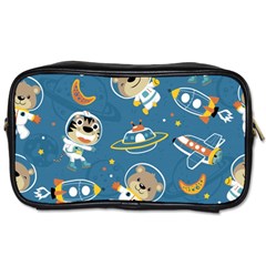 Seamless-pattern-funny-astronaut-outer-space-transportation Toiletries Bag (two Sides) by uniart180623