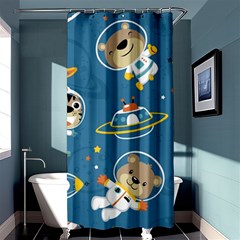 Seamless-pattern-funny-astronaut-outer-space-transportation Shower Curtain 36  X 72  (stall)  by uniart180623