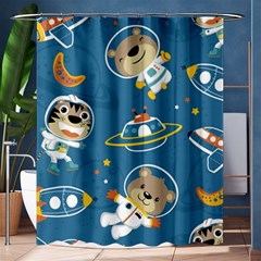 Seamless-pattern-funny-astronaut-outer-space-transportation Shower Curtain 60  X 72  (medium)  by uniart180623