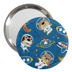 Seamless-pattern-funny-astronaut-outer-space-transportation 3  Handbag Mirrors by uniart180623