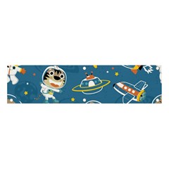 Seamless-pattern-funny-astronaut-outer-space-transportation Banner And Sign 4  X 1  by uniart180623