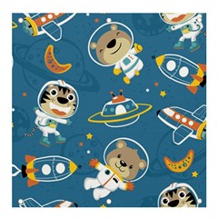 Seamless-pattern-funny-astronaut-outer-space-transportation Banner And Sign 4  X 4  by uniart180623