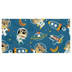 Seamless-pattern-funny-astronaut-outer-space-transportation Banner And Sign 8  X 4  by uniart180623