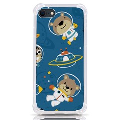 Seamless-pattern-funny-astronaut-outer-space-transportation Iphone Se by uniart180623