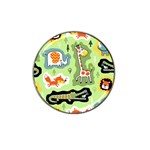 Seamless-pattern-with-wildlife-animals-cartoon Hat Clip Ball Marker (10 pack) Front