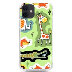 Seamless-pattern-with-wildlife-animals-cartoon Iphone 12/12 Pro Tpu Uv Print Case by uniart180623