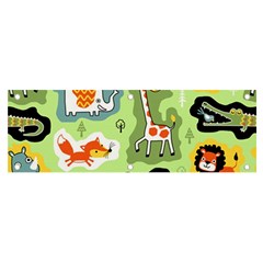 Seamless-pattern-with-wildlife-animals-cartoon Banner And Sign 6  X 2  by uniart180623