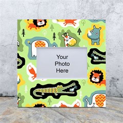 Seamless-pattern-with-wildlife-animals-cartoon White Box Photo Frame 4  X 6  by uniart180623