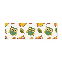 Background-with-owls-leaves-pattern Sticker (bumper) by uniart180623