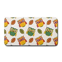 Background-with-owls-leaves-pattern Medium Bar Mat by uniart180623