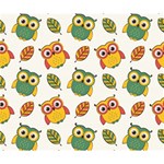 Background-with-owls-leaves-pattern Deluxe Canvas 14  x 11  (Stretched) 14  x 11  x 1.5  Stretched Canvas