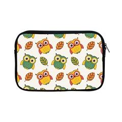 Background-with-owls-leaves-pattern Apple Ipad Mini Zipper Cases by uniart180623