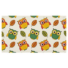 Background-with-owls-leaves-pattern Banner And Sign 7  X 4  by uniart180623