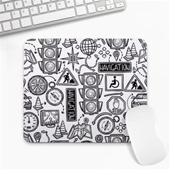 Navigation-seamless-pattern Large Mousepad by uniart180623