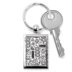 Navigation-seamless-pattern Key Chain (rectangle) by uniart180623