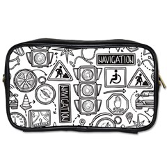 Navigation-seamless-pattern Toiletries Bag (one Side) by uniart180623