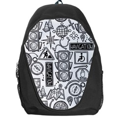 Navigation-seamless-pattern Backpack Bag by uniart180623