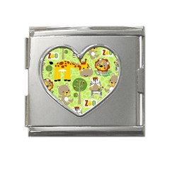 Funny-animals-cartoon Mega Link Heart Italian Charm (18mm) by uniart180623