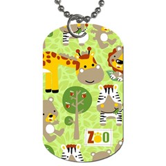 Funny-animals-cartoon Dog Tag (one Side) by uniart180623