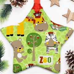 Funny-animals-cartoon Star Ornament (two Sides) by uniart180623