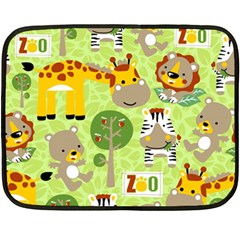 Funny-animals-cartoon Fleece Blanket (mini) by uniart180623