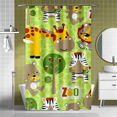 Funny-animals-cartoon Shower Curtain 48  X 72  (small)  by uniart180623