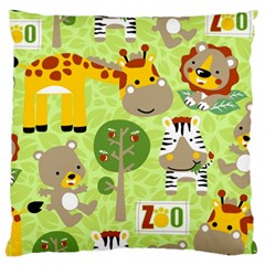 Funny-animals-cartoon Large Cushion Case (one Side) by uniart180623