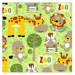 Funny-animals-cartoon Square Satin Scarf (36  X 36 ) by uniart180623