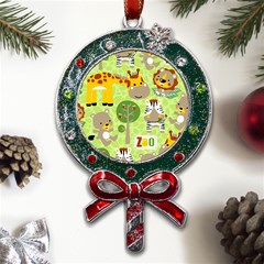 Funny-animals-cartoon Metal X mas Lollipop With Crystal Ornament by uniart180623