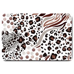 Mix-animal-skin-prints-seamless-pattern-vector Large Doormat by uniart180623