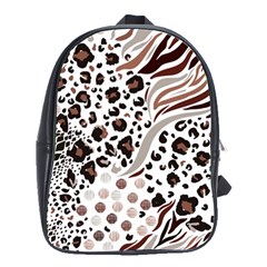 Mix-animal-skin-prints-seamless-pattern-vector School Bag (large) by uniart180623