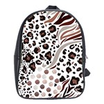 Mix-animal-skin-prints-seamless-pattern-vector School Bag (XL) Front