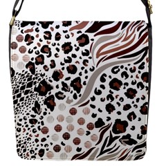 Mix-animal-skin-prints-seamless-pattern-vector Flap Closure Messenger Bag (s) by uniart180623