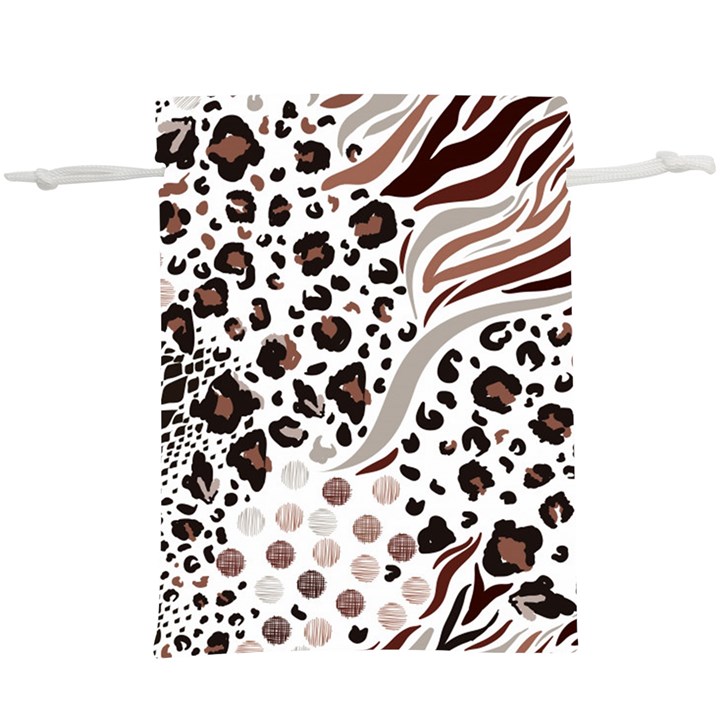 Mix-animal-skin-prints-seamless-pattern-vector Lightweight Drawstring Pouch (XL)